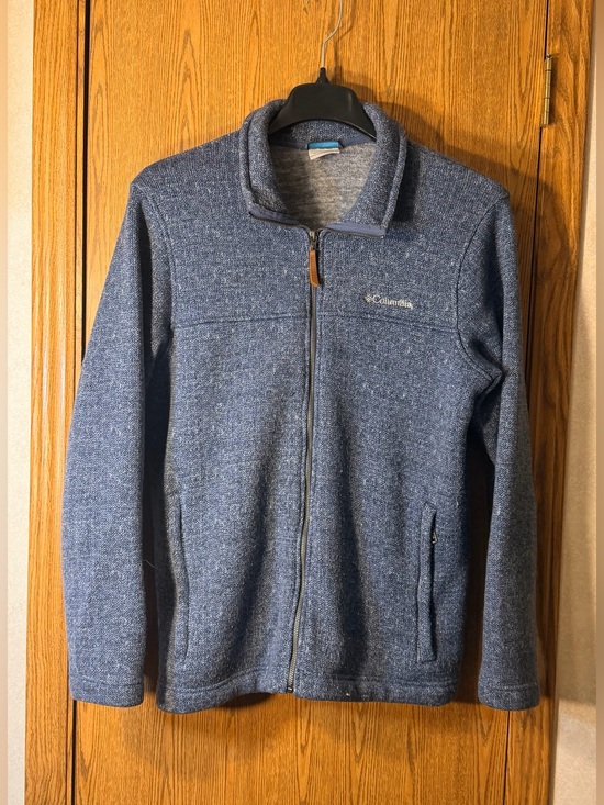Columbia Other - Columbia Heathered Navy Blue Full-Zip Fleece Jacket